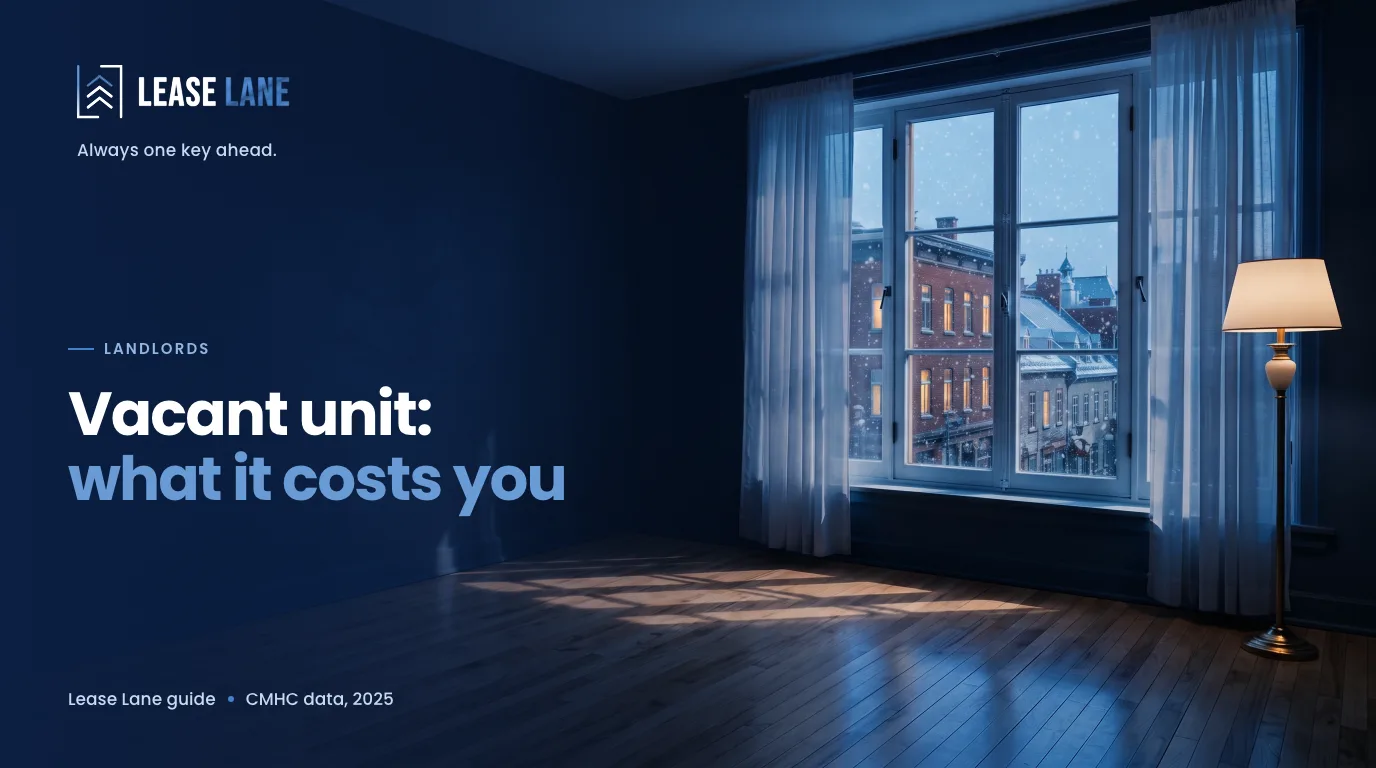 Bright, empty apartment living room in Québec City