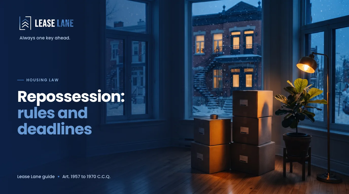 Moving boxes in an empty apartment, facing a Québec City triplex